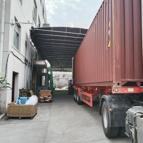 shopping carts loading container